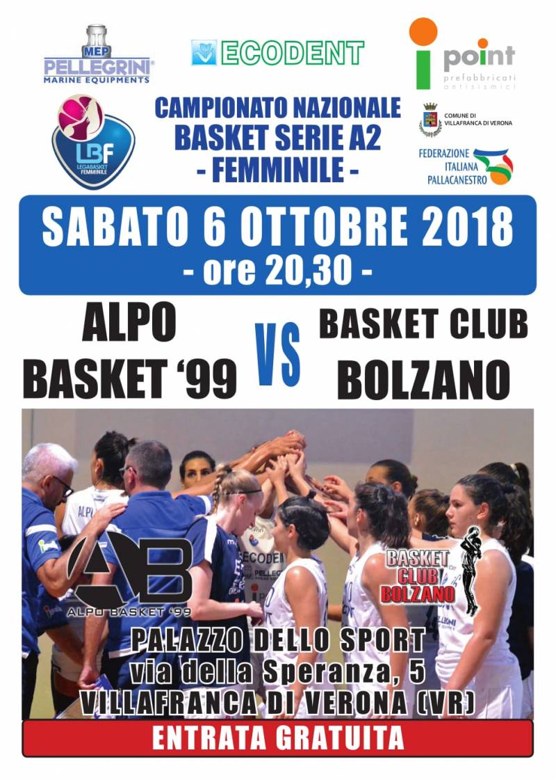 Esordio casalingo in campionato per l'Ecodent Point Alpo