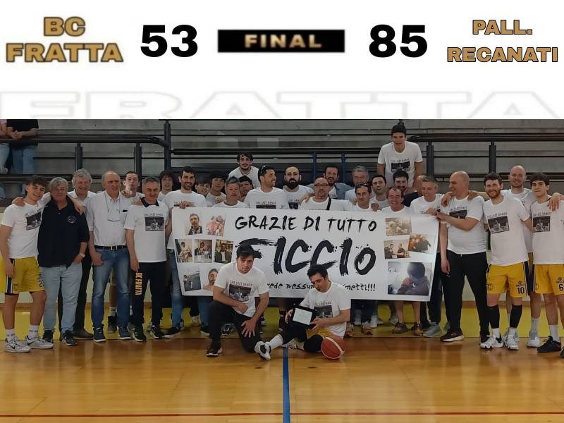 Si conclude con una scofitta casalinga contro la Pallacanestro Recanati la stagione del Fratta