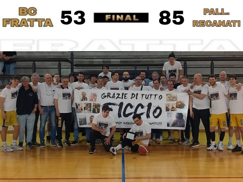 Si conclude con una scofitta casalinga contro la Pallacanestro Recanati la stagione del Fratta 