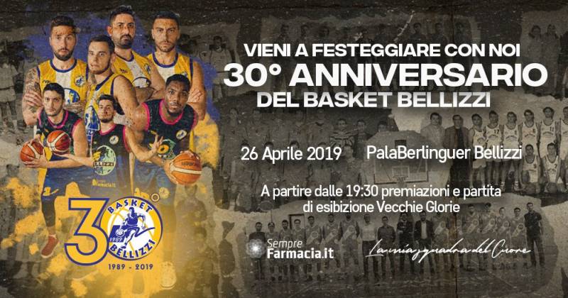 Buon compleanno Basket Bellizzi! Il club gialloblu festeggia 30 anni