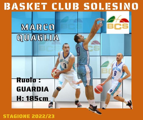 Marco Quaglia nuovo giocatore del Basket club Solesino Marco Quaglia nuovo giocatore del Basket club Solesino