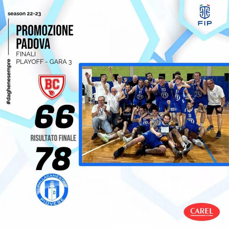 Pallacanestro Piovese espugna nuovamente Conselve: è Serie D