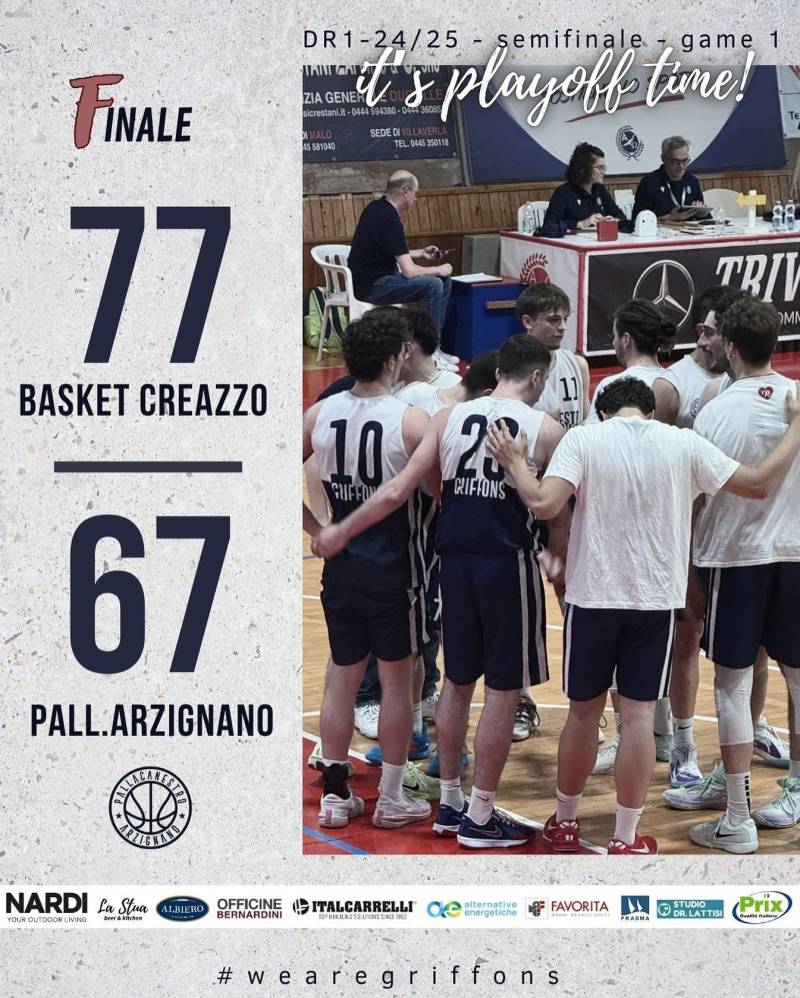 I Griffons ci provano fino alla fine, ma gara 1 di semifinale va a Creazzo