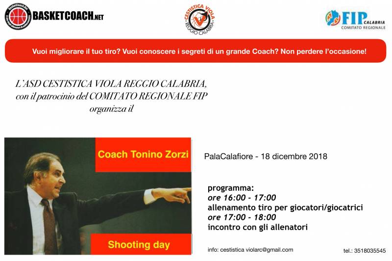 La Cestistica Viola organizza il "COACH ZORZI SHOOTING DAY"