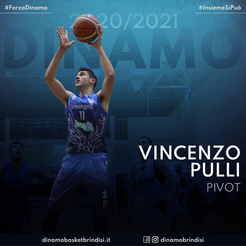 Vincenzo Pulli sarà ancora il pivot della Dinamo Basket Brindisi