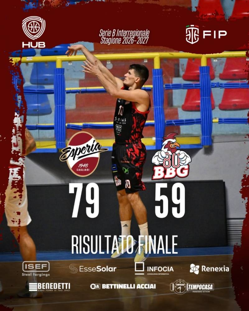 Sconfitta alla prima uscita esterna per BBG che cade 79-59 sul campo di Esperia Olimpia Cagliari 