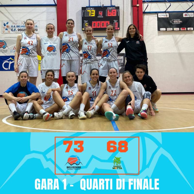 Serie C Playoff - Gara 1 Quarti di Finale | GS Belvedere Basket Trento - Pall. Motta 73-67