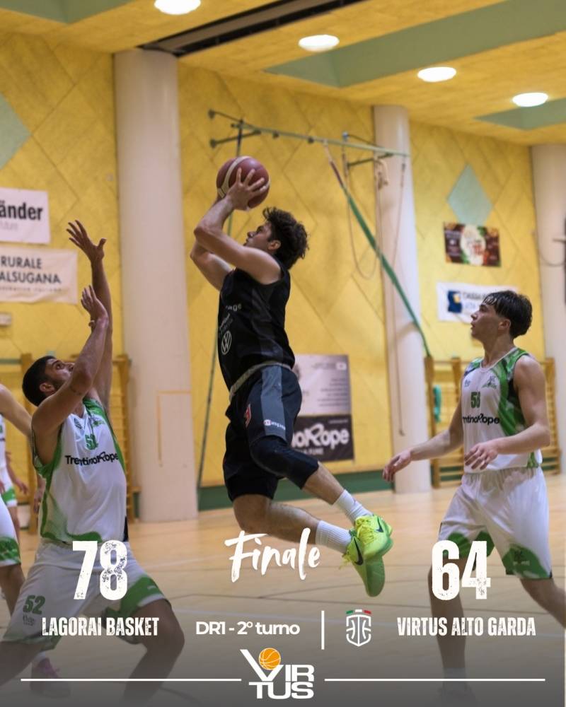 Troppo Lagorai per la Virtus Altogarda: i padroni di casa si impongono 78-64 