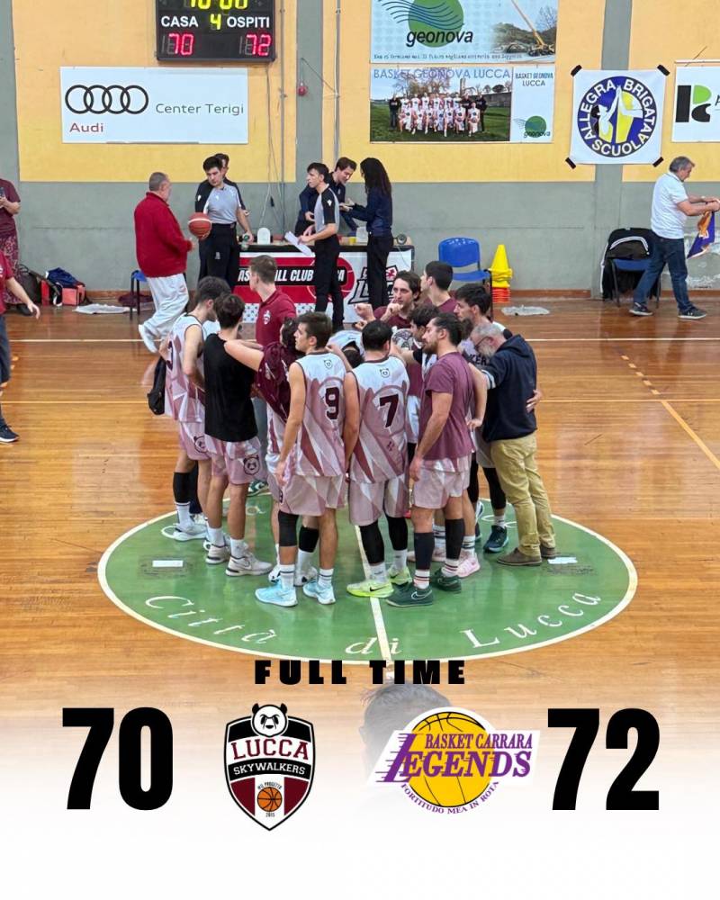 Sconfitta amara contro Carrara Legends per gli Sky Walkers