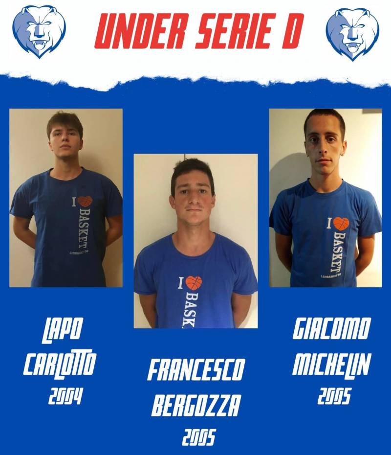 Tre giovanissimi innesti per la Prima Squadra Tre giovanissimi innesti per la Prima Squadra