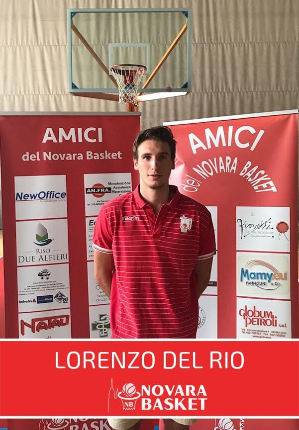 Novara Basket è lieta di annunciare Lorenzo Del Rio