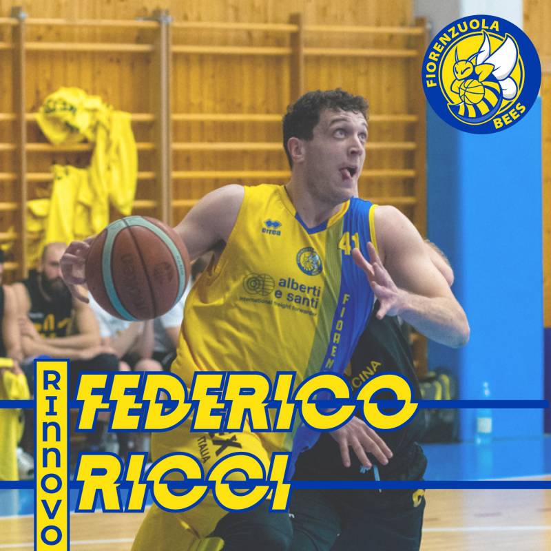 Federico Ricci rimane con i Fiorenzuola Bees anche per il 2020/2021