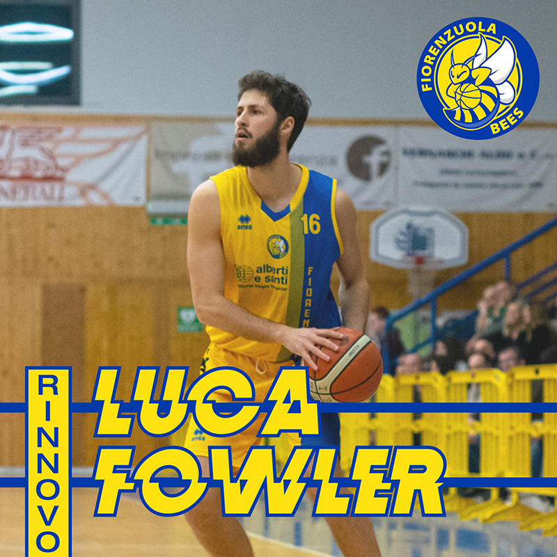 Ufficiale! Luca Fowler rimane ai Fiorenzuola Bees anche per la stagione 2020/2021 Ufficiale! Luca Fowler rimane ai Fiorenzuola Bees anche per la stagione 2020/2021