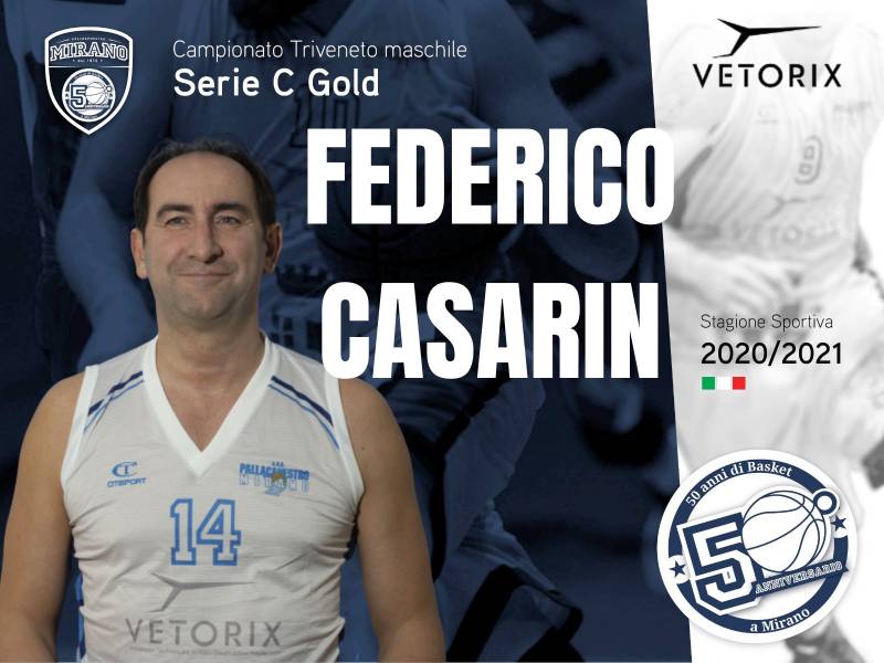 Federico Casarin giocherà in C Gold a Mirano