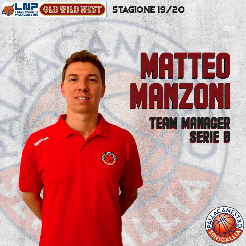 Matteo Manzoni nuovo Team Maneger della Pallacanestro Senigallia Matteo Manzoni nuovo Team Maneger della Pallacanestro Senigallia