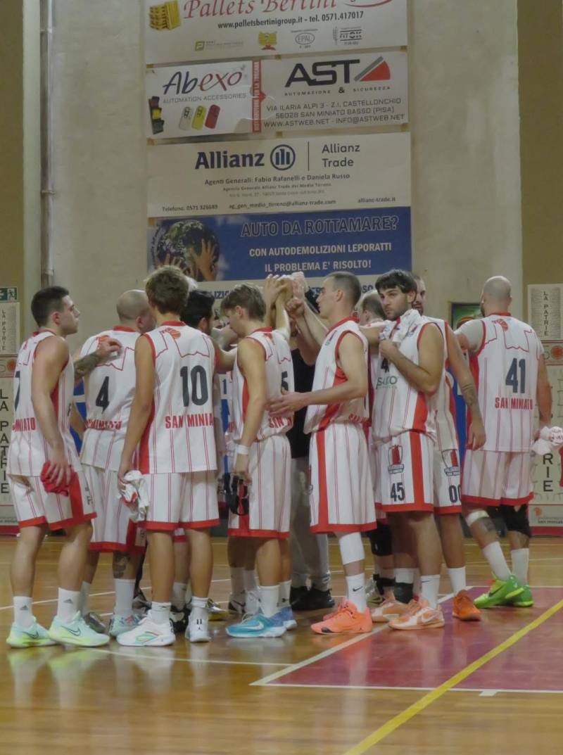Brutta caduta con Valdera per la Pallacanestro San Miniato 