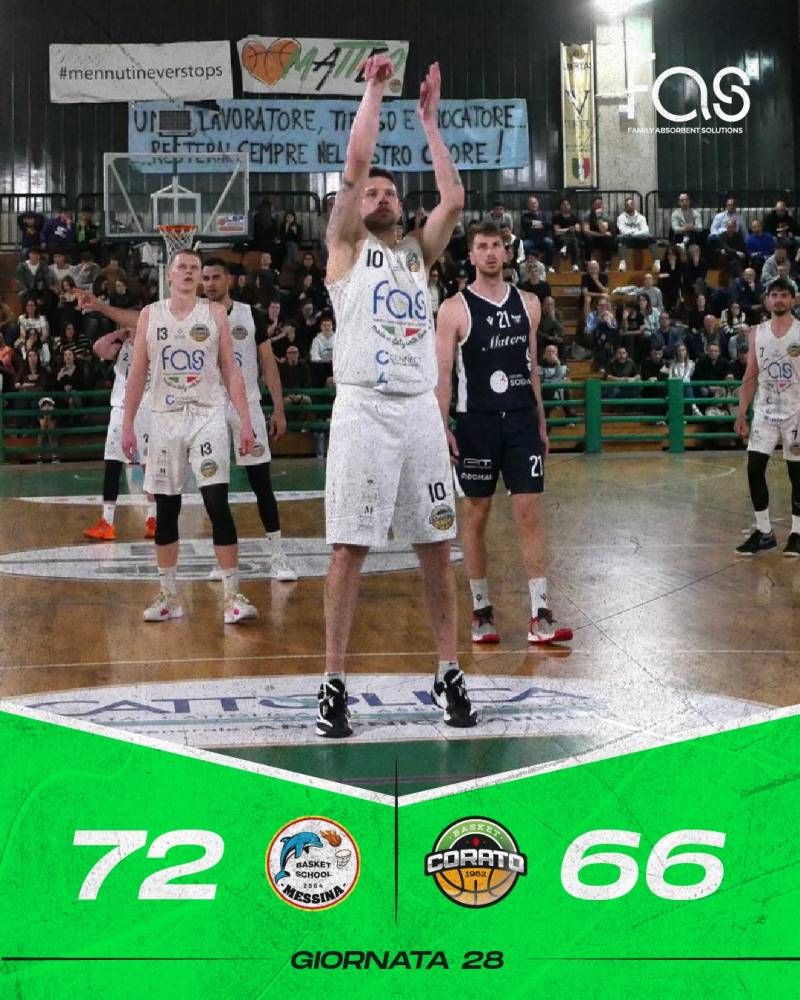 Sconfitta a Messina per la Fas Basket Corato