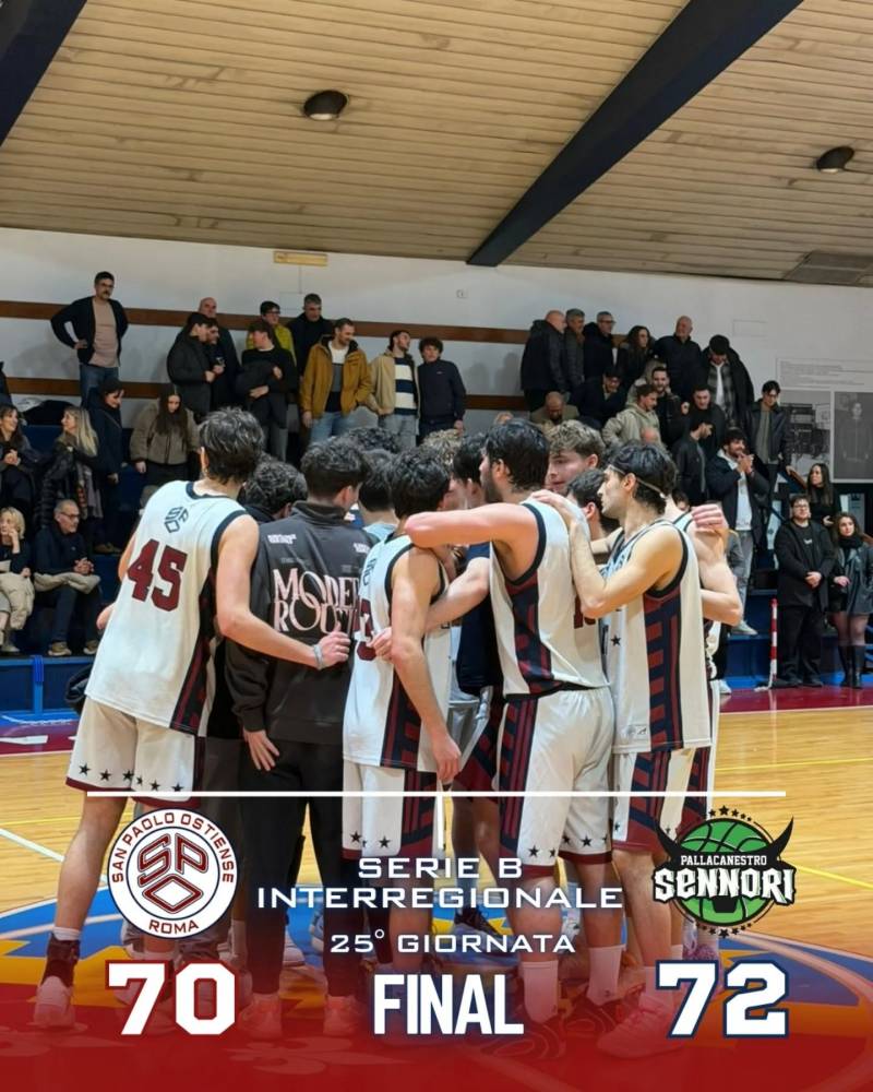 Sconfitta al fotofinish per San Paolo Ostiense contro Sennori 