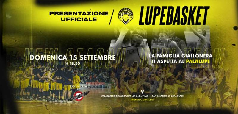 Domenica 15 settembre tutti al PalaLupe, c Domenica 15 settembre tutti al PalaLupe, c
