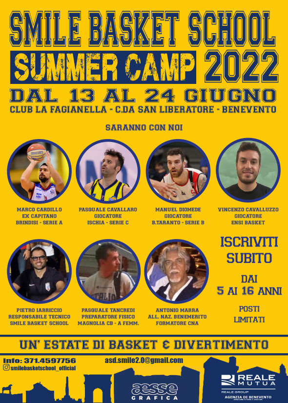È in arrivo il Summer Camp 2022 della Smile Basket School