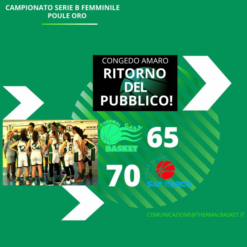 Thermal, risultato amaro gran festa di pubblico Thermal, risultato amaro gran festa di pubblico