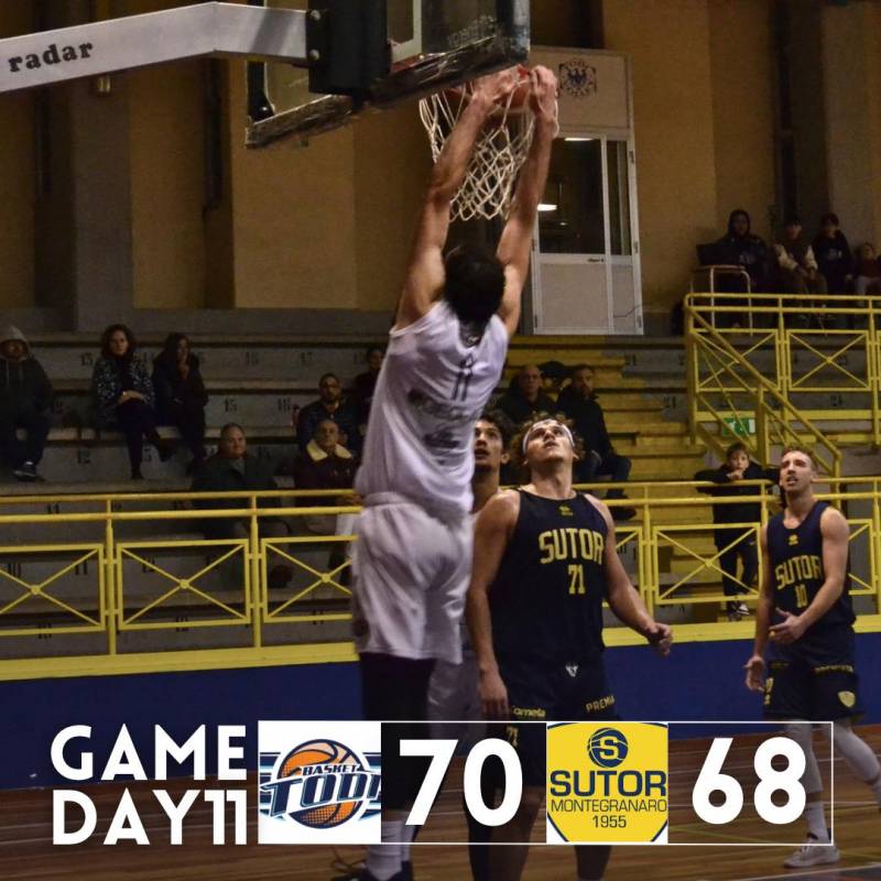 Energy-DB Basket Todi: vittoria all'ultimo respiro contro Montegranaro