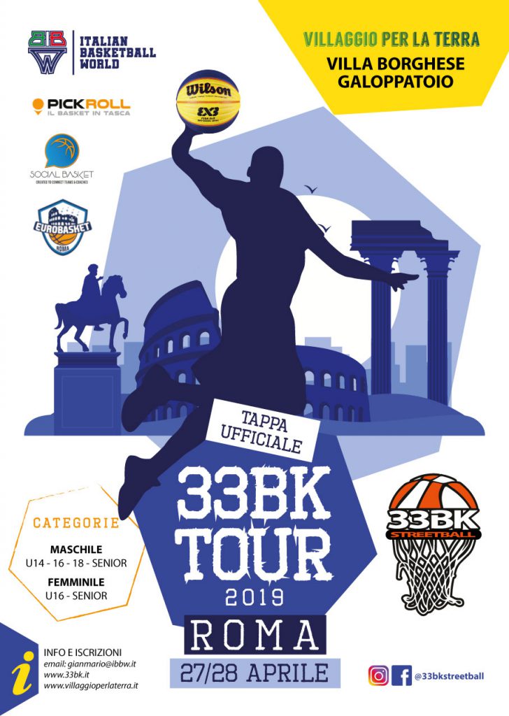 Saranno più di 30 le tappe del 33BK StreetBall Tour 2019