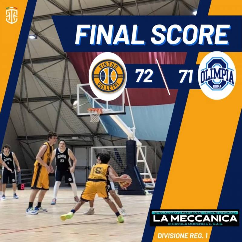 Prima vittoria stagionale per la Virtus Velletri