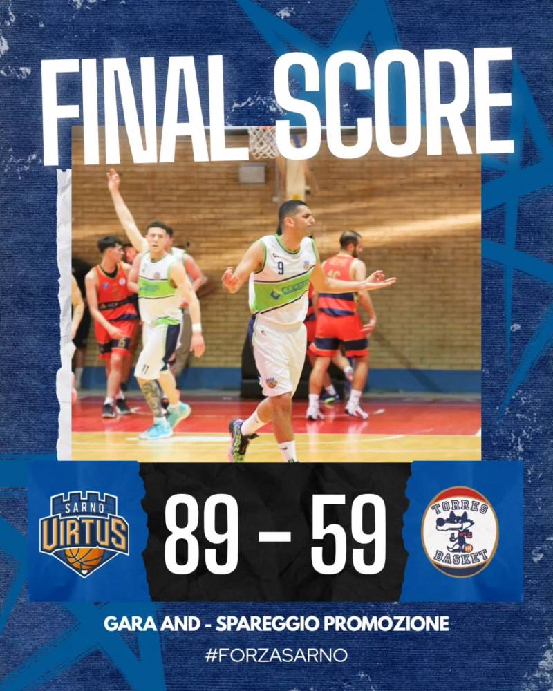 Virtus Sarno: ora la promozione dista una sola trasferta, sabato a Sassari