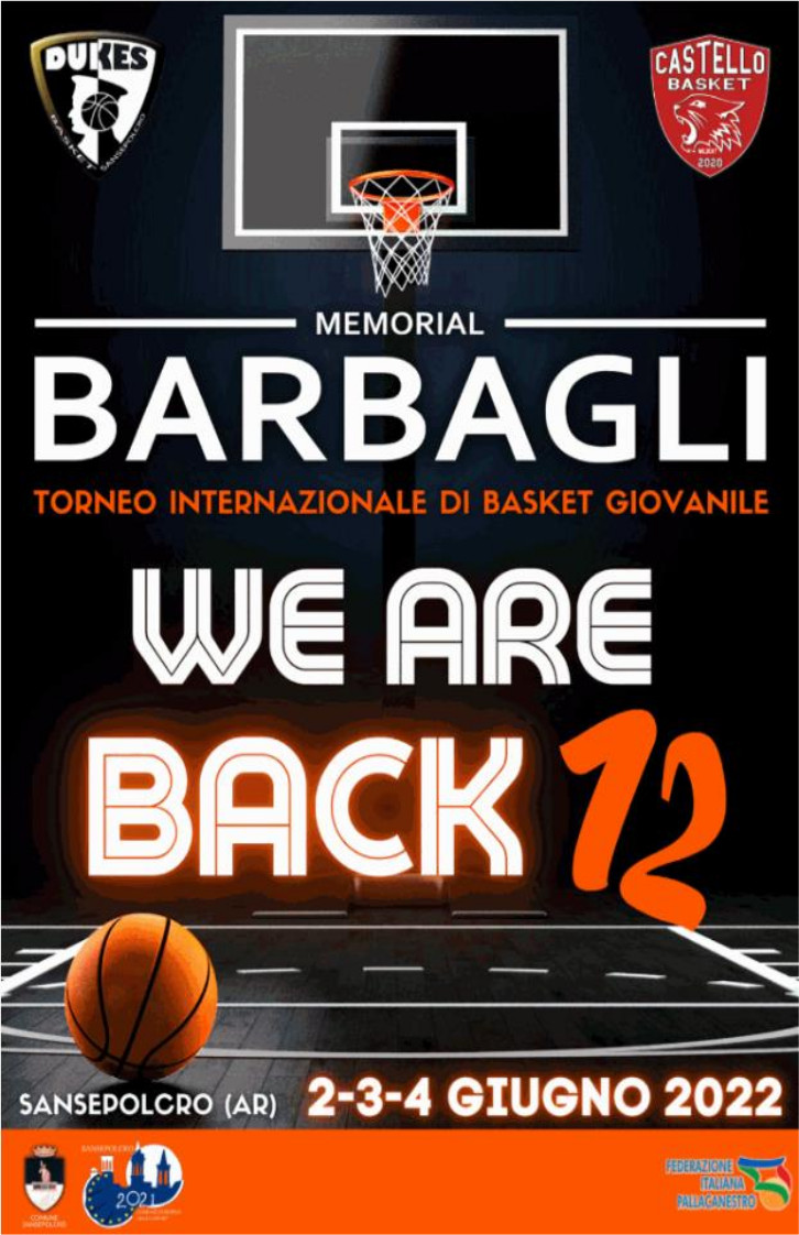 Dal 2 al 4 giugno 2022 torna il Torneo Internazionale di Basket Giovanile a San Sepolcro (AR)