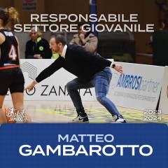 Matteo Gambarotto è il Responsabile Tecnico del settore giovanile