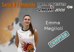 B femminile, in bianco-blu rimane Emma Meglioli