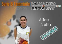 B femminile, Alice Nalin ancora biancoblu