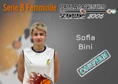 Sofia Bini è ancora biancoblu