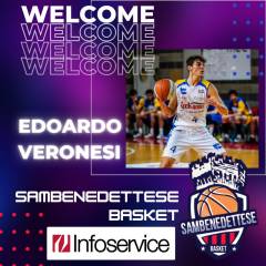 L'ala Edoardo Veronesi classe 2002 alla Infoservice Sambenedettese Basket