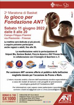 Logo Maratona Basket Fondazione ANT 2022