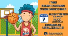 Logo Primo Torneo Benacquista Assicurazioni Latina Basket