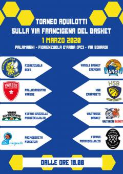 Logo Torneo Aquilotti "Sulla Via Francigena del Basket" 2020
